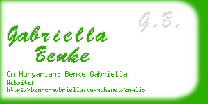 gabriella benke business card